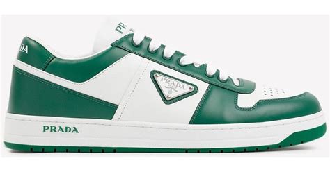 mint green prada sneakers|Prada downtown leather sneakers.